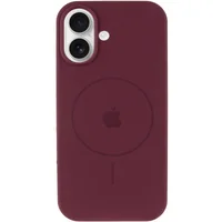 Чехол Silicone Case Full Protective (AA) V2 with MagSafe для Apple iPhone 17 (6.3") Бордовый / Plum
