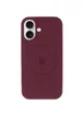 Чехол Silicone Case Full Protective (AA) V2 with MagSafe для Apple iPhone 17 (6.3") Бордовый / Plum