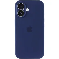 Чехол Silicone Case Full Camera Protective (AA) для Apple iPhone 17 (6.3") Синий / Deep navy