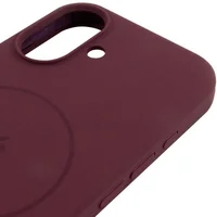 Чехол Silicone Case Full Protective (AA) V2 with MagSafe для Apple iPhone 17 (6.3") Бордовый / Plum