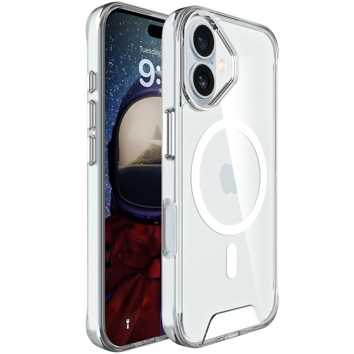 Чехол TPU Space Case with MagSafe для Apple iPhone 17 (6.3") Прозрачный
