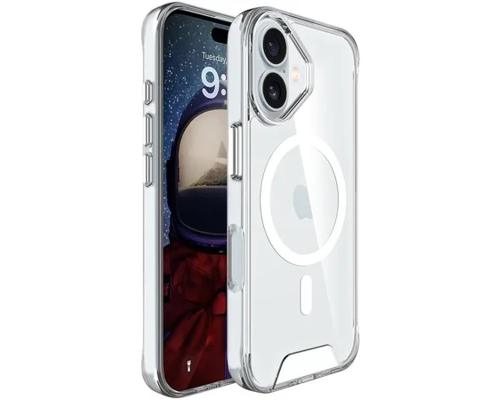 Чехол TPU Space Case with MagSafe для Apple iPhone 17 (6.3") Прозрачный