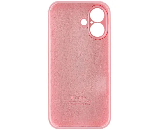Чехол Silicone Case Full Camera Protective (AA) для Apple iPhone 17 (6.3") Розовый / Light pink