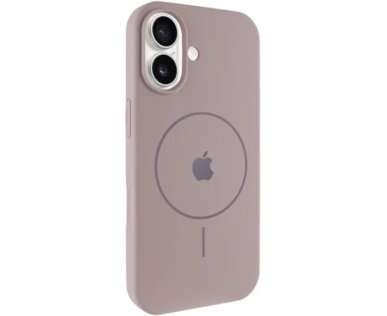 Чехол Silicone Case Full Protective (AA) V2 with MagSafe для Apple iPhone 17 (6.3") Серый / Lavender