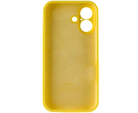 Чехол Silicone Case Full Camera Protective (AA) для Apple iPhone 17 (6.3") Желтый / Yellow