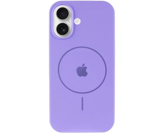 Чехол Silicone Case Full Protective (AA) V2 with MagSafe для Apple iPhone 17 (6.3") Сиреневый / Dasheen