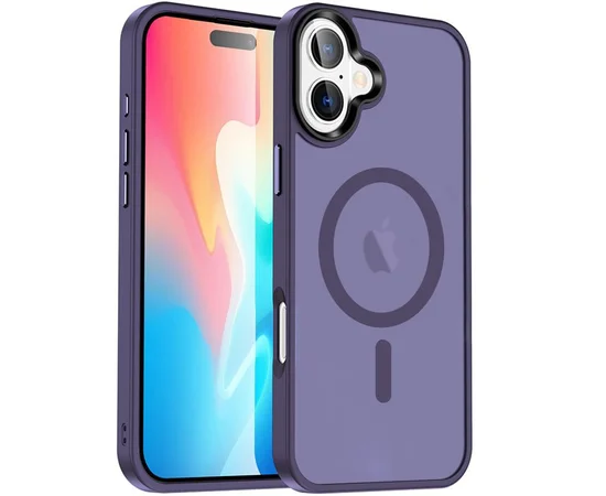 Чехол Ummi Colorful with MagSafe для Apple iPhone 17 (6.3") Темно-фиолетовый / Dark Purple