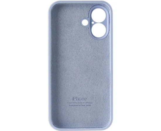Чехол Silicone Case Full Camera Protective (AA) для Apple iPhone 17 (6.3") Голубой / Lilac Blue