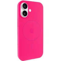 Чехол Silicone Case Full Protective (AA) V2 with MagSafe для Apple iPhone 17 (6.3") Розовый / Barbie pink