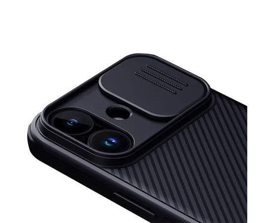 Карбоновая накладка Nillkin CamShield Pro Magnetic для Apple iPhone 17 (6.3") Black