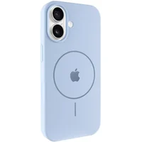 Чохол Silicone Case Full Protective (AA) V2 with MagSafe для Apple iPhone 17 (6.3") Синій / Lilac Blue