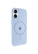 Чехол Silicone Case Full Protective (AA) V2 with MagSafe для Apple iPhone 17 (6.3") Голубой / Lilac Blue