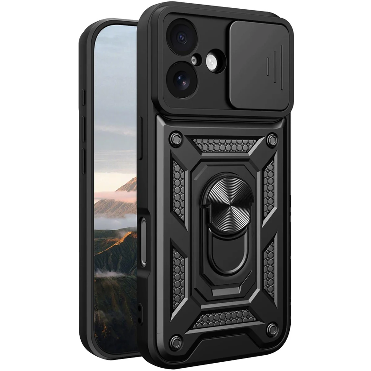 Чехол Ummi Camshield Serge Ring для Apple iPhone 17 (6.3") Черный / Black