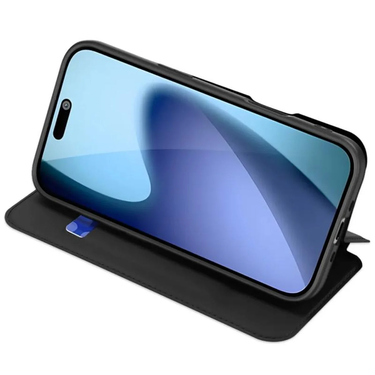 Чехол-книжка Dux Ducis с карманом для визиток для Apple iPhone 17 (6.3") Черный