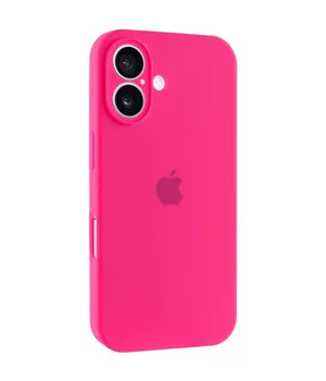 Чехол Silicone Case Full Camera Protective (AA) для Apple iPhone 17 (6.3") Розовый / Barbie pink