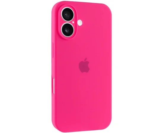 Чехол Silicone Case Full Camera Protective (AA) для Apple iPhone 17 (6.3") Розовый / Barbie pink