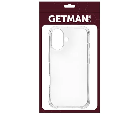 TPU чехол GETMAN Ease logo усиленные углы для Apple iPhone 17 (6.3") Бесцветный (прозрачный)