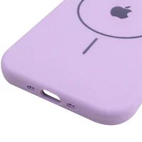 Чехол Silicone Case Full Protective (AA) V2 with MagSafe для Apple iPhone 17 (6.3") Сиреневый / Lilac