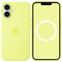 Чехол Silicone case (AAA) with Magsafe and Animation для Apple iPhone 17 (6.3") Neon Yellow