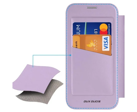 Чехол-книжка Dux Ducis Skin X Pro with MagSafe для Apple iPhone 17 (6.3") Purple Pink