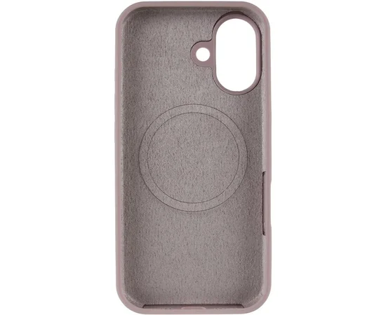 Чехол Silicone Case Full Protective (AA) V2 with MagSafe для Apple iPhone 17 (6.3") Серый / Lavender