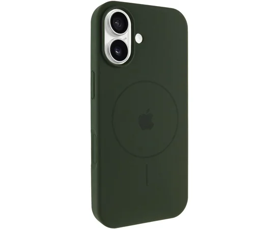 Чехол Silicone Case Full Protective (AA) V2 with MagSafe для Apple iPhone 17 (6.3") Зеленый / Cyprus Green