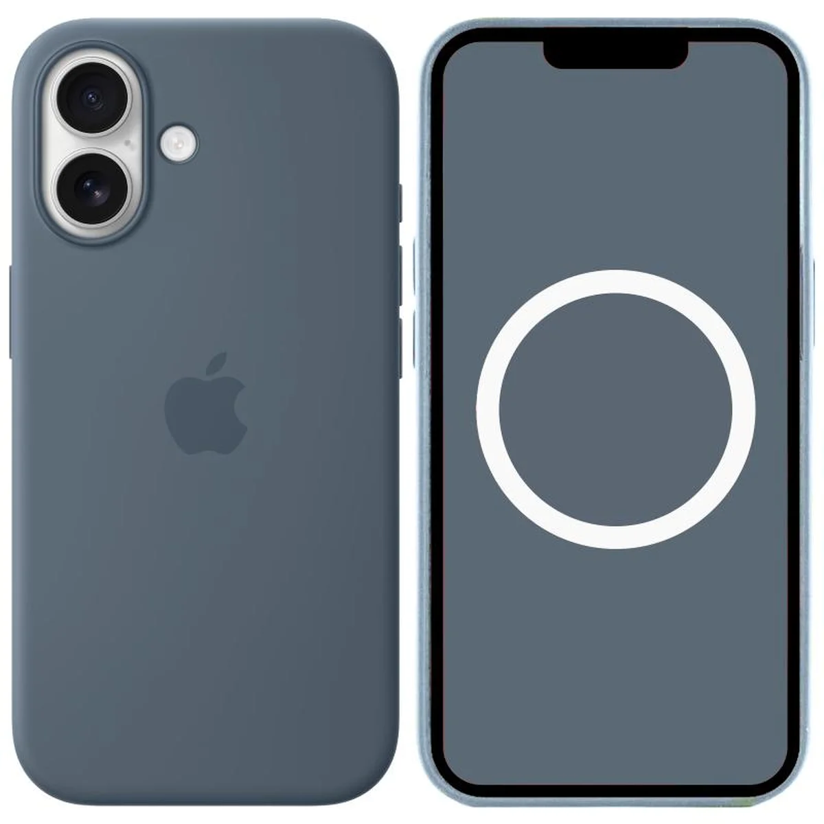 Чехол Silicone case (AAA) with Magsafe and Animation для Apple iPhone 17 (6.3") Anchor Blue