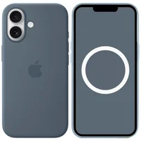 Чехол Silicone case (AAA) with Magsafe and Animation для Apple iPhone 17 (6.3") Anchor Blue