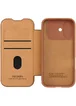 Кожаный чехол-книжка Nillkin Qin Pro Camshield для Apple iPhone 17 (6.3") Brown