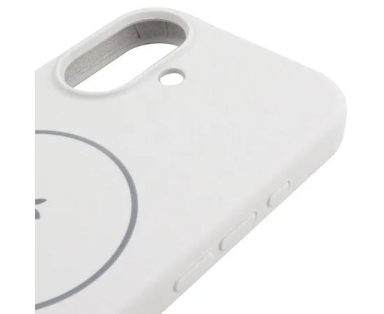 Чехол Silicone Case Full Protective (AA) V2 with MagSafe для Apple iPhone 17 (6.3") Белый / White