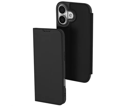 Чехол-книжка Dux Ducis с карманом для визиток для Apple iPhone 17 (6.3") Черный