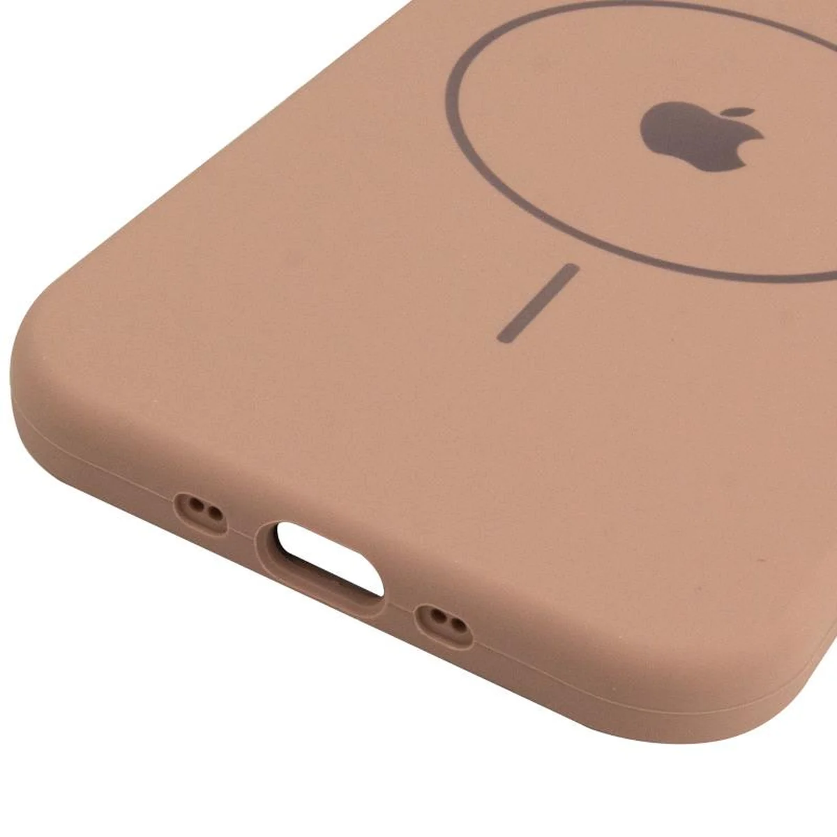 Чехол Silicone Case Full Protective (AA) V2 with MagSafe для Apple iPhone 17 (6.3") Бежевый / Desert Gold
