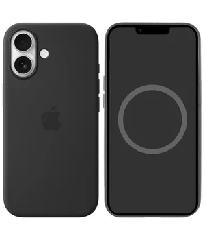 Чехол Silicone case (AAA) with Magsafe and Animation для Apple iPhone 17 (6.3") Black