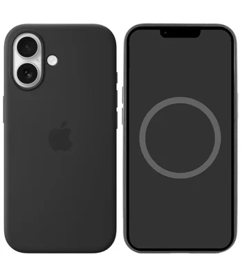 Чехол Silicone case (AAA) with Magsafe and Animation для Apple iPhone 17 (6.3") Black