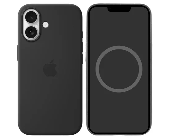 Чехол Silicone case (AAA) with Magsafe and Animation для Apple iPhone 17 (6.3") Black