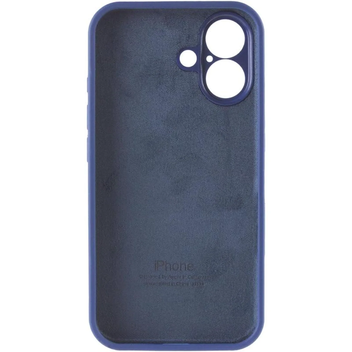 Чехол Silicone Case Full Camera Protective (AA) для Apple iPhone 17 (6.3") Синий / Deep navy