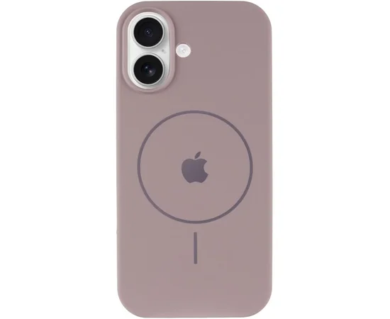 Чехол Silicone Case Full Protective (AA) V2 with MagSafe для Apple iPhone 17 (6.3") Серый / Lavender