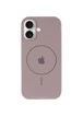 Чехол Silicone Case Full Protective (AA) V2 with MagSafe для Apple iPhone 17 (6.3") Серый / Lavender