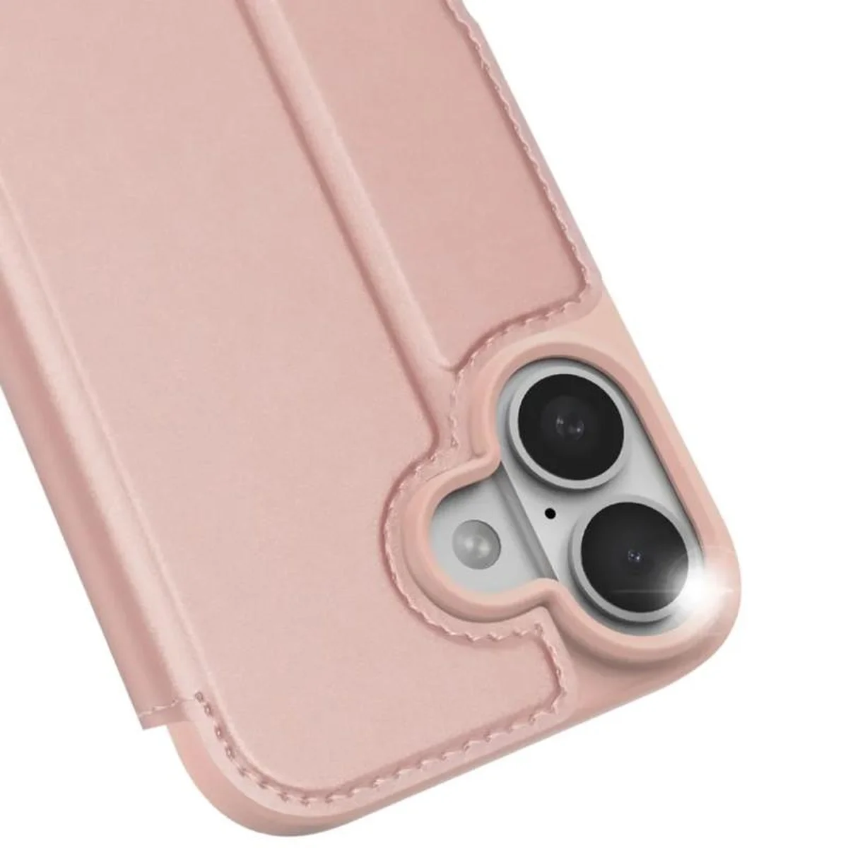 Чехол-книжка Dux Ducis с карманом для визиток для Apple iPhone 17 (6.3") Rose Gold