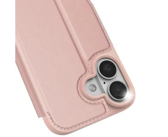 Чохол-книжка Dux Ducis з кишенею для візиток для Apple iPhone 17 (6.3") Rose Gold
