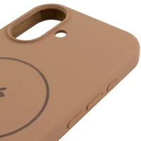 Чехол Silicone Case Full Protective (AA) V2 with MagSafe для Apple iPhone 17 (6.3") Бежевый / Desert Gold