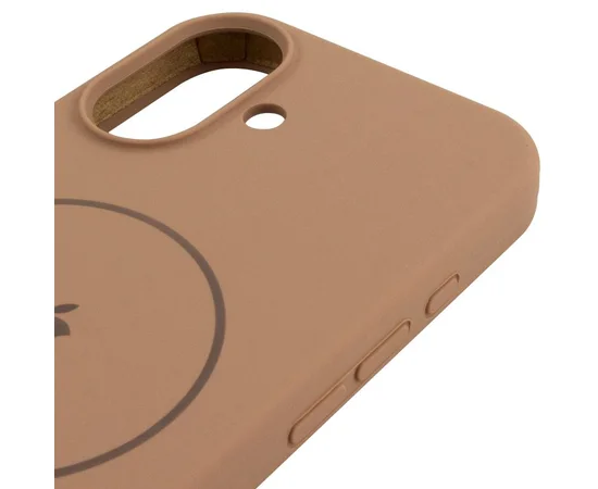 Чехол Silicone Case Full Protective (AA) V2 with MagSafe для Apple iPhone 17 (6.3") Бежевый / Desert Gold