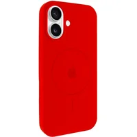 Чехол Silicone Case Full Protective (AA) V2 with MagSafe для Apple iPhone 17 (6.3") Красный / Red
