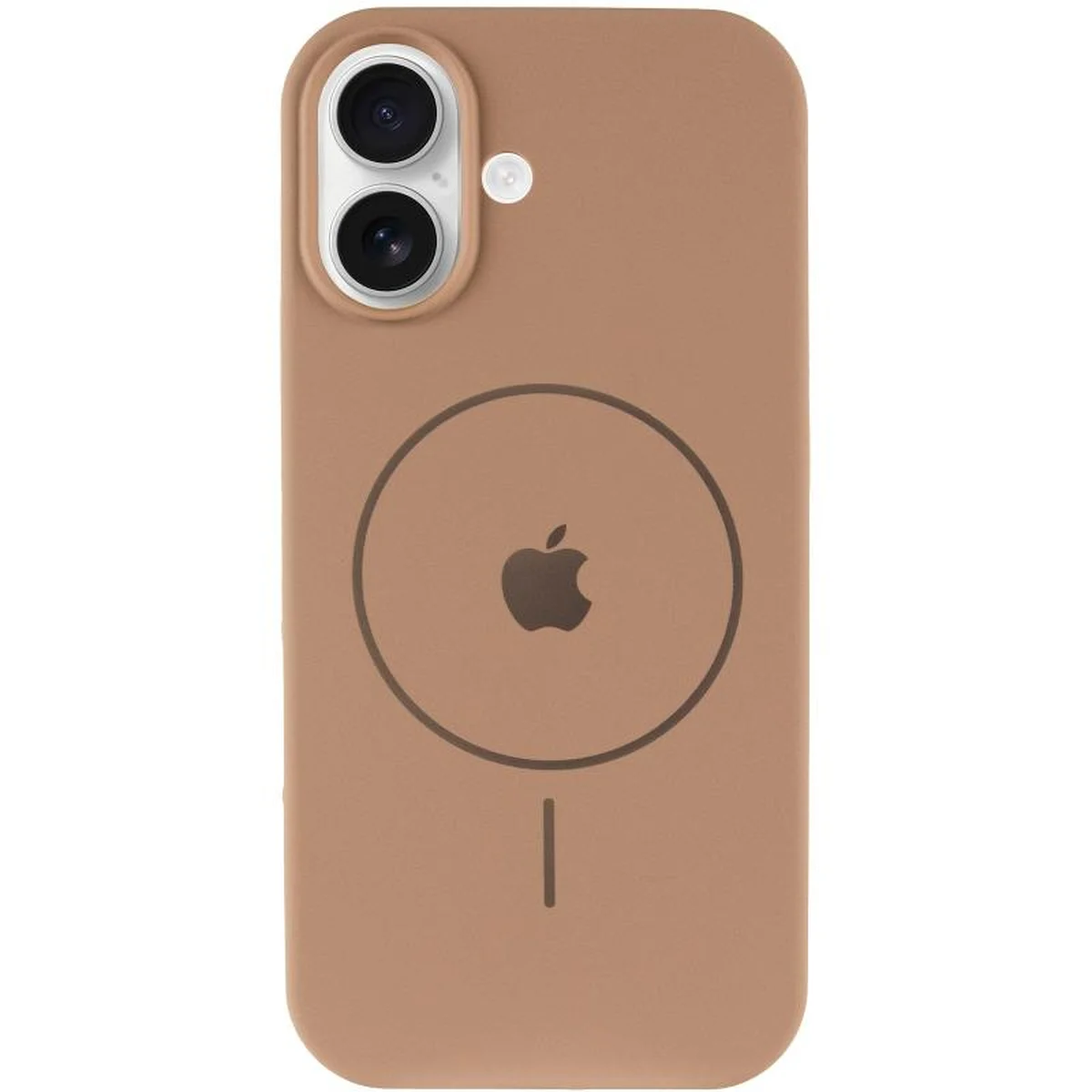 Чехол Silicone Case Full Protective (AA) V2 with MagSafe для Apple iPhone 17 (6.3") Бежевый / Desert Gold