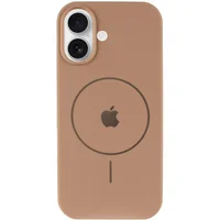 Чехол Silicone Case Full Protective (AA) V2 with MagSafe для Apple iPhone 17 (6.3") Бежевый / Desert Gold