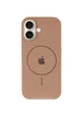 Чехол Silicone Case Full Protective (AA) V2 with MagSafe для Apple iPhone 17 (6.3") Бежевый / Desert Gold