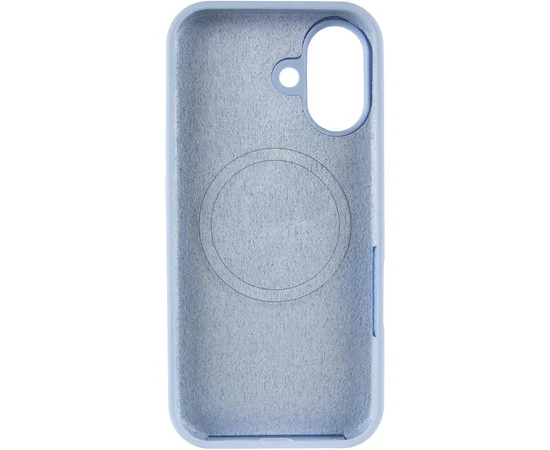 Чехол Silicone Case Full Protective (AA) V2 with MagSafe для Apple iPhone 17 (6.3") Голубой / Lilac Blue