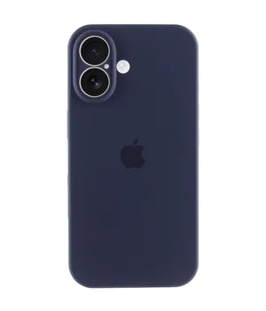 Чехол Silicone Case Full Camera Protective (AA) для Apple iPhone 17 (6.3") Темно-синий / Midnight blue