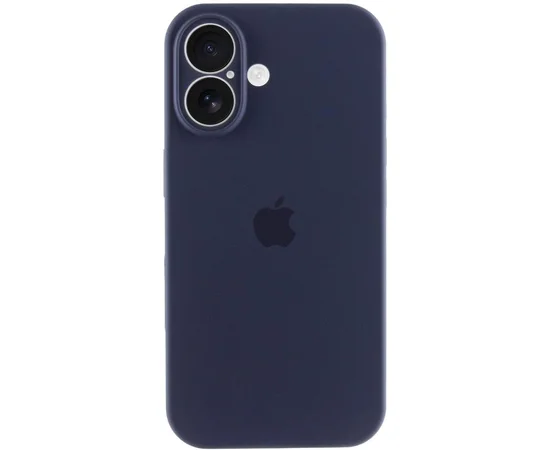Чехол Silicone Case Full Camera Protective (AA) для Apple iPhone 17 (6.3") Темно-синий / Midnight blue
