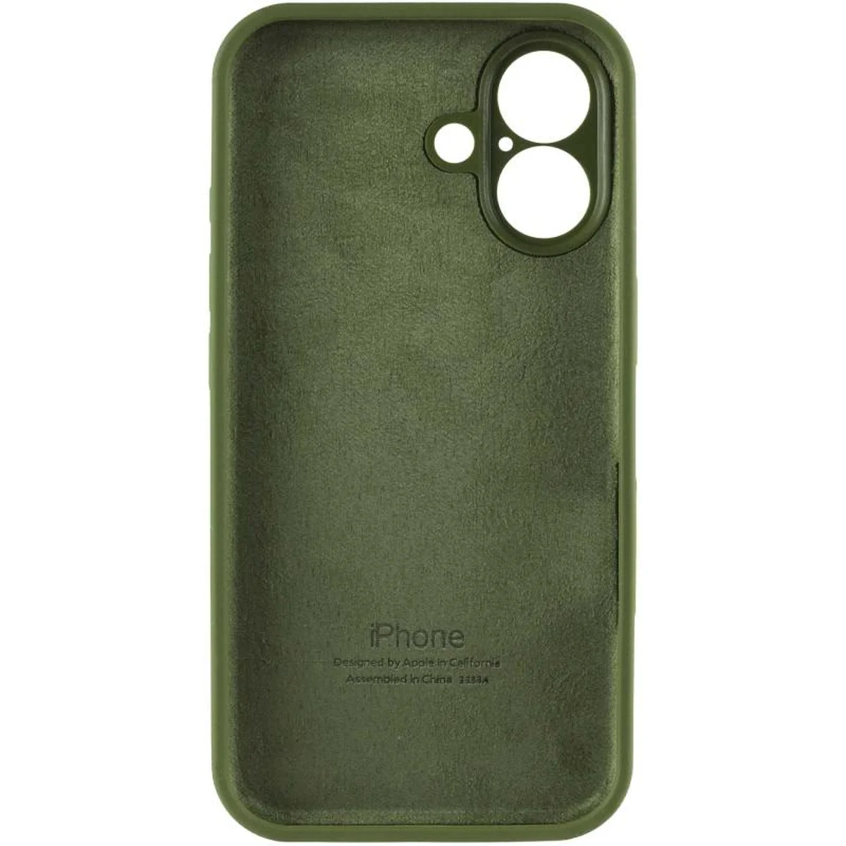Чехол Silicone Case Full Camera Protective (AA) для Apple iPhone 17 (6.3") Зеленый / Dark Olive